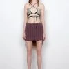 [PAIN OR PLEASURE] Summer 22 SHYLPH SKIRT Mauve Brown