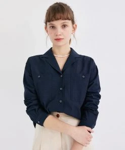 [ANEDIT] Summer 22 Pocket Open Collar Shirt_NV