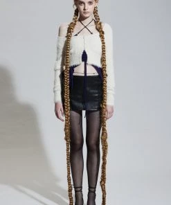 [PAIN OR PLEASURE] FW 21 RABITA FUR CARDIGAN Ivory