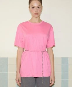 [ONNE] SS 22 Chain Detachable T-Shirt - Pink Best Sellers