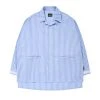 Best Sellers [AJO BY AJO] SS 22 Batwing Oversized Stripe Shirt [Sky Blue]