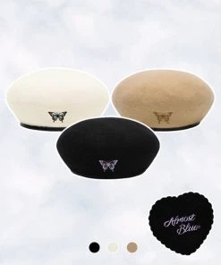 [ALMOSTBLUE] Seasonless BUTTERFLY BERET