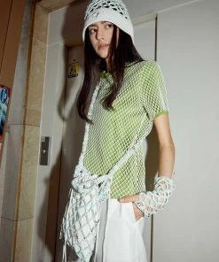 Best Sellers [SPARKLING PIECE] SS 22 NET SMALL BAG (WHITE)