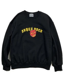 SK8ERROCK [SK8ER ROCK] FW 21 SKULL CHERRY SWEAT SHIRT BLACK