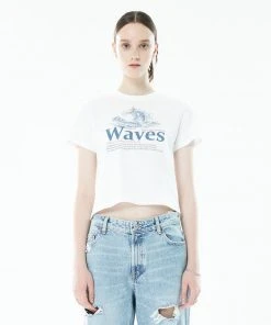 [LARTIGENT] Summer 22 WAVES T-SHIRT(WHITE) Best Sellers