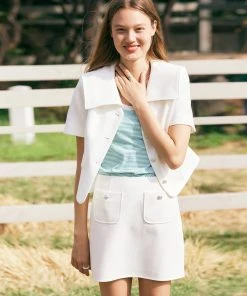 [ANEDIT] Summer 22 Pocket Tweed Skirt_WH Best Sellers