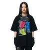 [FEVERTIME] SS 22 Convergence Graphic Short-sleeved T-shirt Black