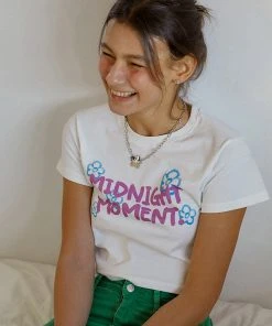 Best Sellers [MIDNIGHT MOMENT] SS 22 Floral Top - White