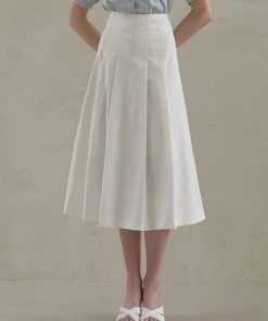 [JOORTI] SS 22 J973 Pintuck Long Skirt (white)