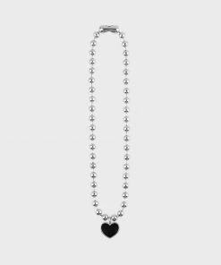 [NONENON] Seasonless BIG BLACK LOVE NEC SILVER925 Best Sellers