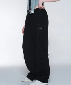 Best Sellers [SETUP EXE] Summer 22 Star Jacquard Button Pocket Pants (Black)