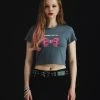 [WONDER VISITOR] Summer 22 Cubic Ribbon Crop T-Shirt [Grey] Best Sellers