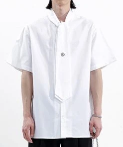 [BASICCOTTON] Summer 22 Tie-half Shirt - WHITE Best Sellers
