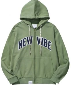Best Sellers [LIBERE KOREA] Summer 22 NEW VIBE ZIPUP HOODIE / OLIVE