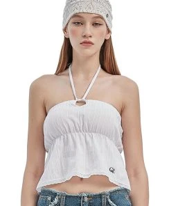 Best Sellers [CRANK] Summer 22 STRING HALTERNECK BLOUSE_WT