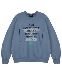 [MADMARS] SS 22 Broken Heart Sweatshirt Blue
