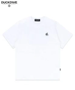 [DUCKDIVE] Summer 22 Checker Effect Logo T-Shirt White
