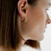 Best Sellers [MIDNIGHT MOMENT] Seasonless Curving Earring - Gold