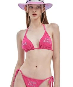 [CRANK] Seasonless LETTERING TERRY BIKINI_H.PK Best Sellers