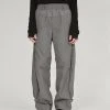 [FLARE] SS 22 Wide Split Pants - Dark Gray (FL-218)