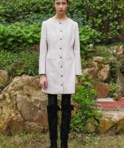 [SORRY TOO MUCH LOVE] FW 21 Princess Poket Tweed Dress_White Best Sellers