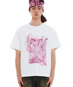 Best Sellers [LECYTO] Summer 22 FLOWER OCEAN LOGO T-SHIRT_(PINK)