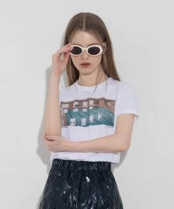 UNORMAL Best Sellers [UNUSUALNORMAL] SS 22 POOL T-SHIRT_WHITE