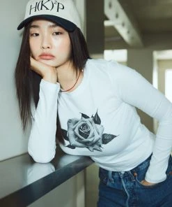 HOKUSPOKUS [HOKUS POKUS] SS 22 Rose Long Sleeve / White