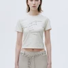 [ILLIGO] SS 22 WAVE LETTERING CROP T-SHIRT_IVORY