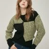 [LARTIGENT] Winter 21 BOKASHI COLOR BLOCK CARDIGAN(GREEN)