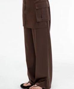 [GIMMETHEYOUNG] SS 22 SKIRT POCKET PANTS / BROWN
