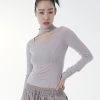 [SETUP EXE] SS 22 U Neck Hole Modal Turtleneck Top [Dove-Gray] Best Sellers