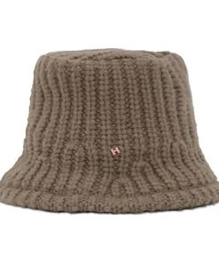 Best Sellers [HIGH SCHOOL DISCO] Seasonless Badge Knit Bucket Hat BEIGE