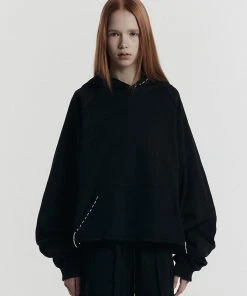 [MEENDERI] SS 22 SIGNATURE STITCH HOOD - BLACK Best Sellers