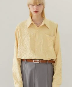 [ANOTHER YOUTH] FW 21 Crinkle Shirts - Yellow Best Sellers