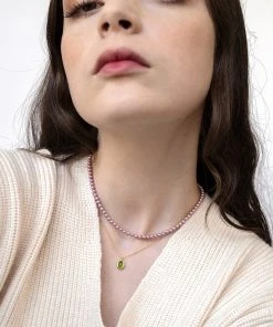 Best Sellers [LOMBRILLANT] Seasonless Rose Pearl Necklace