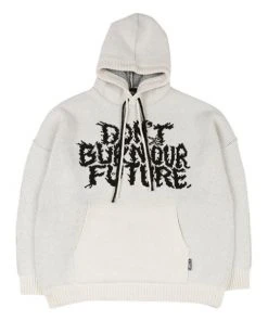 [AJO BY AJO] FW 21 Oversized (19) Slogan Wool Knit Hoodie [Ivory]