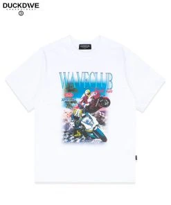 [DUCKDIVE] Summer 22 Motorcycle T-shirt White