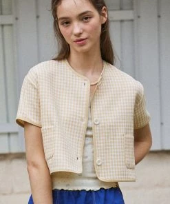 Best Sellers [DEARSTALKER] Summer 22 BENE CHECK JACKET - YELLOW