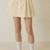 [DEARSTALKER] Summer 22 BENE CHECK SKIRT - YELLOW Best Sellers