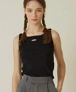 Best Sellers [DEARSTALKER] Summer 22 JANE SLEEVELESS T - BLACK
