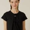 [DEARSTALKER] Summer 22 NICE CROP CARDIGAN - BLACK