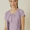 Best Sellers [DEARSTALKER] Summer 22 NICE CROP CARDIGAN - PURPLE