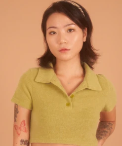 [ONMYOWN] Seasonless Cropped Pique_Olive