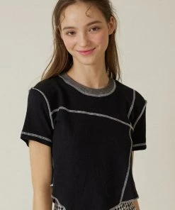 [DEARSTALKER] Summer 22 TRIANGLE CROP T - BLACK Best Sellers