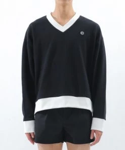 [BASICCOTTON] SS 22 Mixed Sweatshirt - BLACK