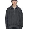 [LECYTO] SS 22 ZIP-UP COLLAR CABLE KNIT_[CHARCOAL] Best Sellers