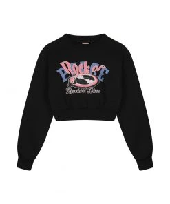Best Sellers [HIGH SCHOOL DISCO] SS 22 Rock Crop Sweatshirt_Black