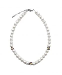 Best Sellers [LOMBRILLANT] Seasonless Fleur Violet Pearl Necklace