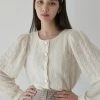 [JOORTI] SS 22 J920 Span Laced Blouse (ivory)